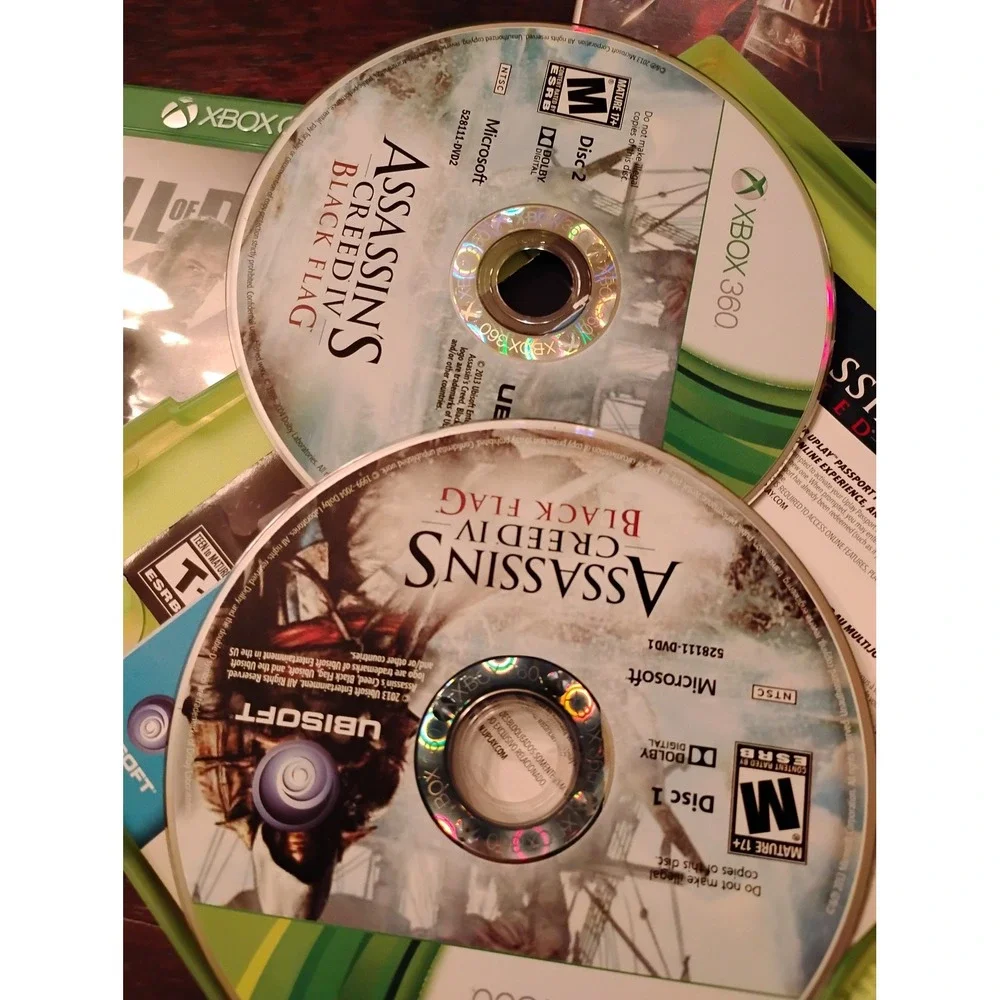 Xbox Game Lot Call of Duty Modern Warfare Assassin's Creed II & IV Black Flag